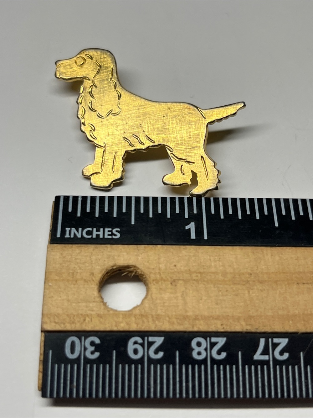 Gold tone Cocker spaniel Dog Silhouette Enamel Pin - Pet Lover Accessory